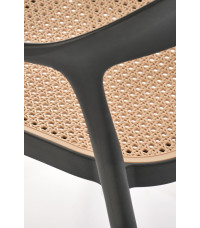 K530 krzesło czarny / naturalny (1p4szt)