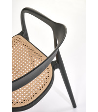 K530 krzesło czarny / naturalny (1p4szt)