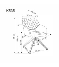 K535 krzesło beżowy (1p2szt)