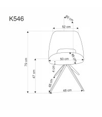 K546 krzesło musztardowy (2p2szt)
