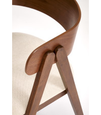 K562 krzesło orzechowy / jasny beżowy (1p2szt)