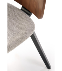 K563 krzesło orzechowy / popielaty / czarny (1p2szt)