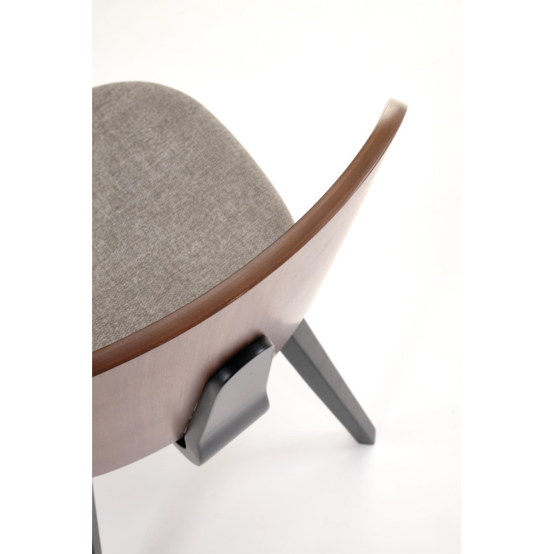 K563 krzesło orzechowy / popielaty / czarny (1p2szt)