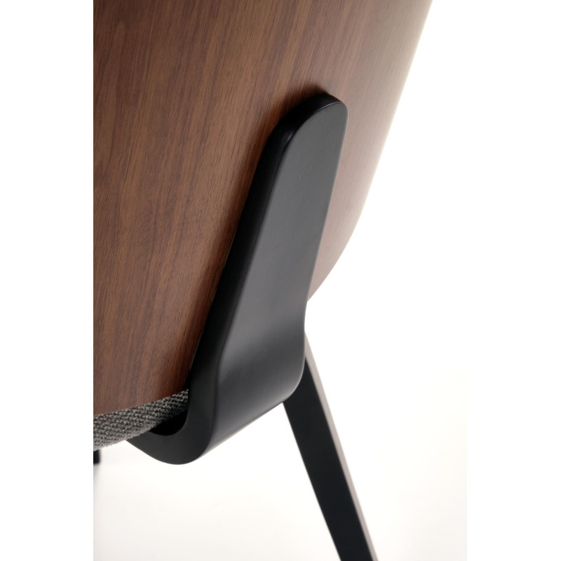 K563 krzesło orzechowy / popielaty / czarny (1p2szt)