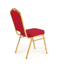 K66 krzesło bordowy, stelaż złoty (1p1szt)