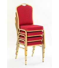 K66 krzesło bordowy, stelaż złoty (1p1szt)
