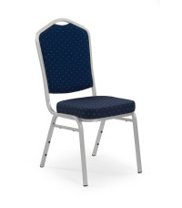 K66S krzesło niebieski, stelaż srebrny (1p1szt)