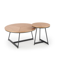 KARIDA-S ława dąb naturalny/czarny (1p1szt)