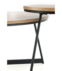 KARIDA-S ława dąb naturalny/czarny (1p1szt)