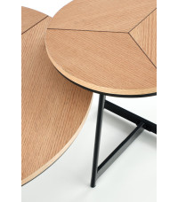 KARIDA-S ława dąb naturalny/czarny (1p1szt)