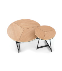 KARIDA-S ława dąb naturalny/czarny (1p1szt)