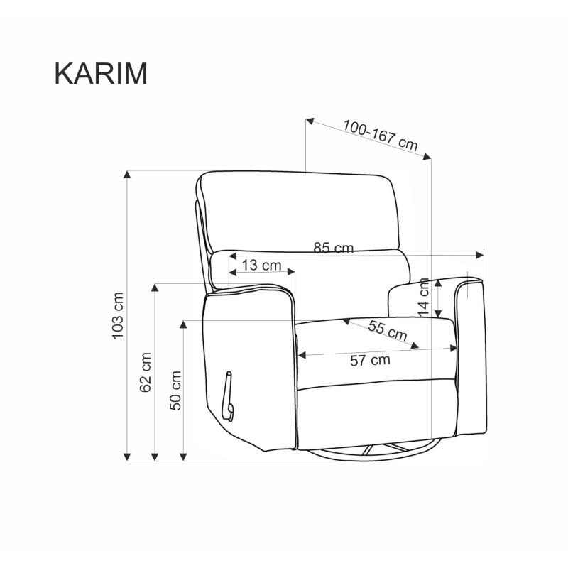 KARIM fotel wypoczynkowy beżowy (2p1szt)