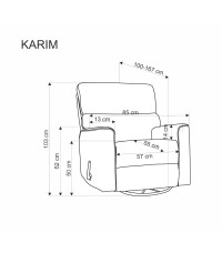 KARIM fotel wypoczynkowy beżowy (2p1szt)