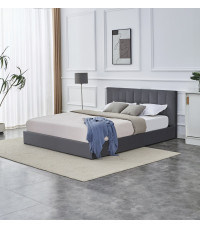 KATARINA  łóżko z pojemnikiem na pościel, popielaty (2p1szt)