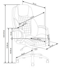 KING fotel gabinetowy czarny (1p1szt)