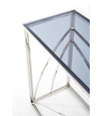 KN5 kosolka, stelaż - srebrny, szkło - dymiony (1p1szt)