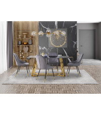 KONAMI stół, blat - czarny marmur, nogi - złoty (2p1szt)