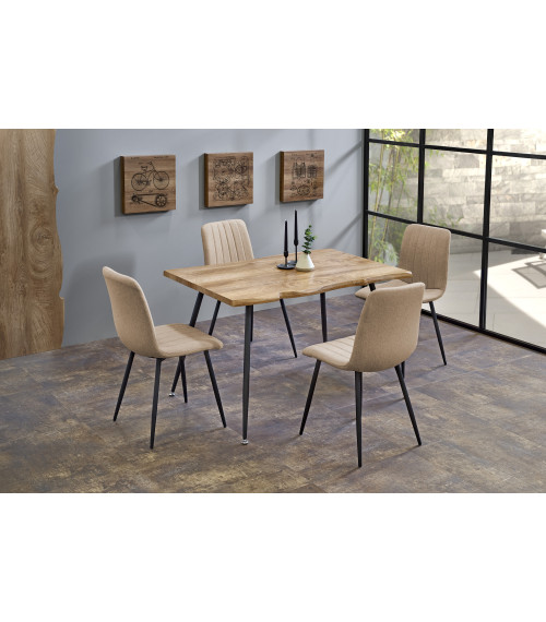 LARSON stół, blat - naturalny, nogi - czarny (2p1szt)