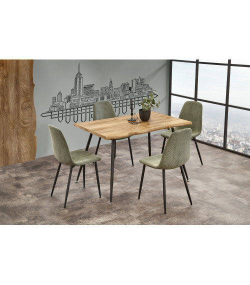 LARSON stół, blat - naturalny, nogi - czarny (2p1szt)