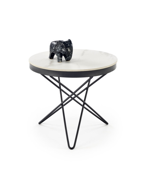 LEILA 2 ława, biały marmur / czarny (2p1szt)