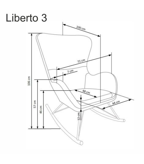 LIBERTO 3 fotel wypoczynkowy biały (1p1szt)