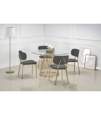 LIVERPOOL stół, blat - transparentny, nogi - złoty (2p1szt)