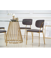 LIVERPOOL stół, blat - transparentny, nogi - złoty (2p1szt)