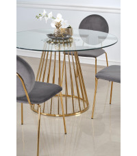 LIVERPOOL stół, blat - transparentny, nogi - złoty (2p1szt)