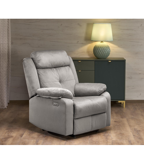 LORIS fotel wypoczynkowy popielaty (2p1szt)