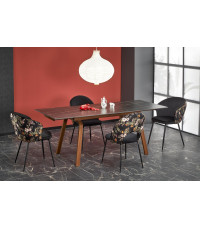 LOZANO stół rozkładany, czarny marmur / orzechowy (2p1szt)