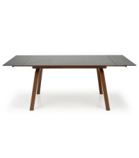 LOZANO stół rozkładany, czarny marmur / orzechowy (2p1szt)