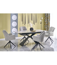 LUCIANO stół rozkładany, blat: biały marmur (2p1szt)