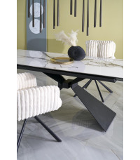 LUCIANO stół rozkładany, blat: biały marmur (2p1szt)