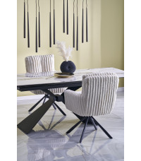 LUCIANO stół rozkładany, blat: biały marmur (2p1szt)