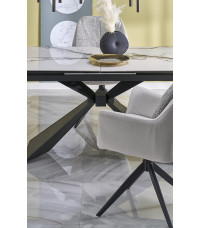 LUCIANO stół rozkładany, blat: biały marmur (2p1szt)