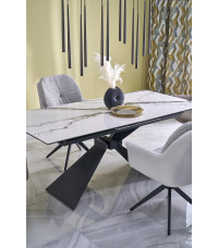 LUCIANO stół rozkładany, blat: biały marmur (2p1szt)