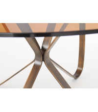 LUNGO stół złoty antyczny / brązowy (2p1szt)