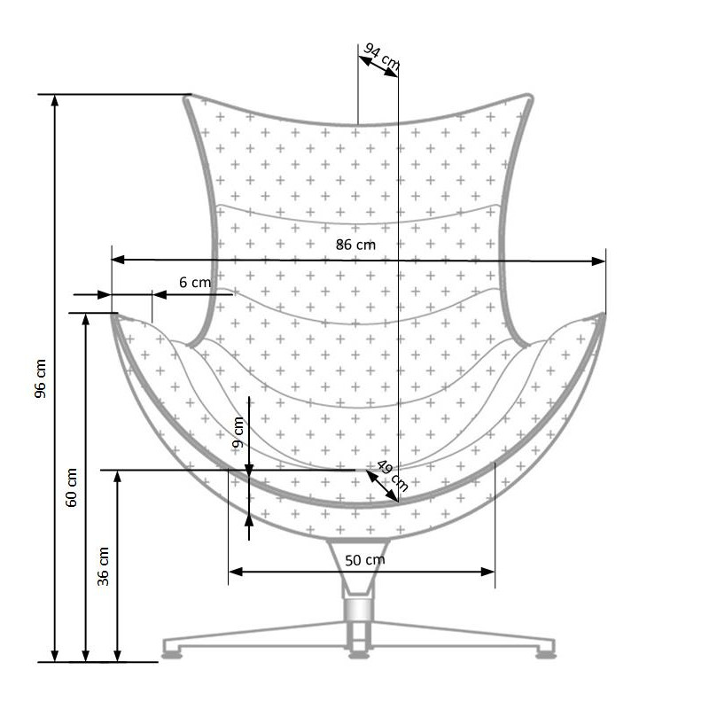 LUXOR fotel wypoczynkowy c. brązowy (1p1szt)