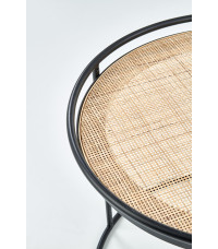 MANADO zestaw 2 ław czarny / naturalny (1p1szt)