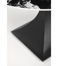 MANUEL stół okrągły,  blat - czarny marmur, noga - czarny (2p1szt)