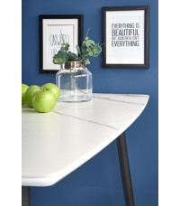 MARCO stół biały marmur / czarny (2p1szt)