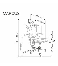 MARCUS fotel gabinetowy czarny