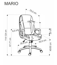 MARIO fotel gabinetowy czarny