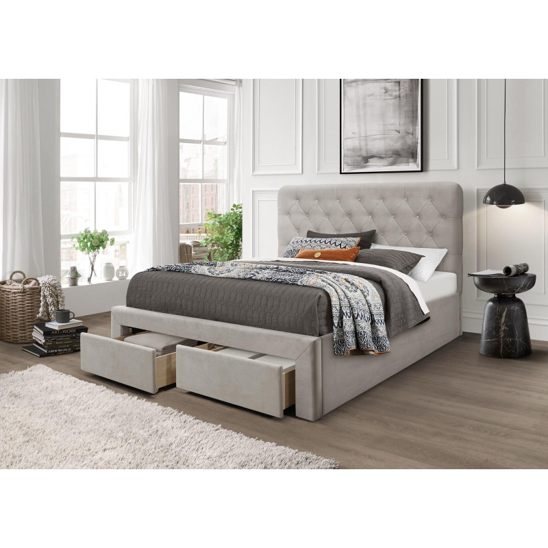 MARISOL 160 cm łóżko beżowy (4p1szt)