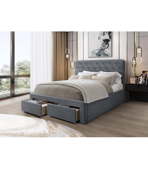 MARISOL 160 cm łóżko popielaty (4p1szt)