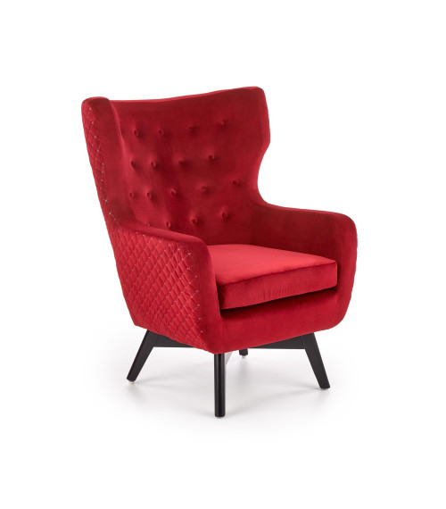 MARVEL fotel wypoczynkowy bordowy / czarny