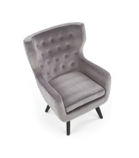 MARVEL fotel wypoczynkowy popielaty / czarny