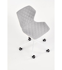 MATRIX 3 fotel młodzieżowy jasny popielaty / biały (1p1szt)