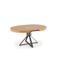 MERCY stół rozkładany, blat - dąb złoty, nogi - czarny (2p1szt)