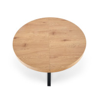 MERCY stół rozkładany, blat - dąb złoty, nogi - czarny (2p1szt)